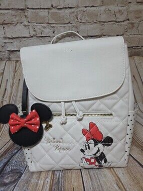 Minnie Mouse Disney Primark Backpack NEW White Polka Dots